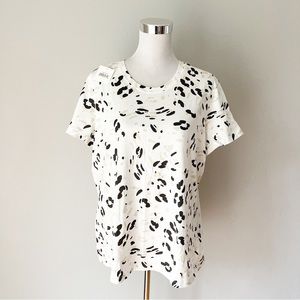 Eco Threads Organic Cotton Animal Print Top Size XL